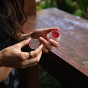 INDIGO ELIXIRS Mocha Rose Tint | for Lips & Cheeks Lip Balm Black 0.5 oz tin,0.15 oz jar