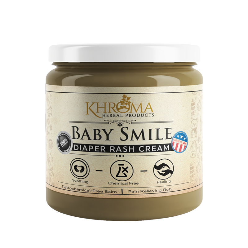 Khroma Herbal Products Baby Smile - Organic Diaper Rash Cream Balms and Salves Antique White