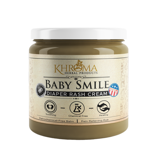 Khroma Herbal Products Baby Smile - Organic Diaper Rash Cream Balms and Salves Antique White