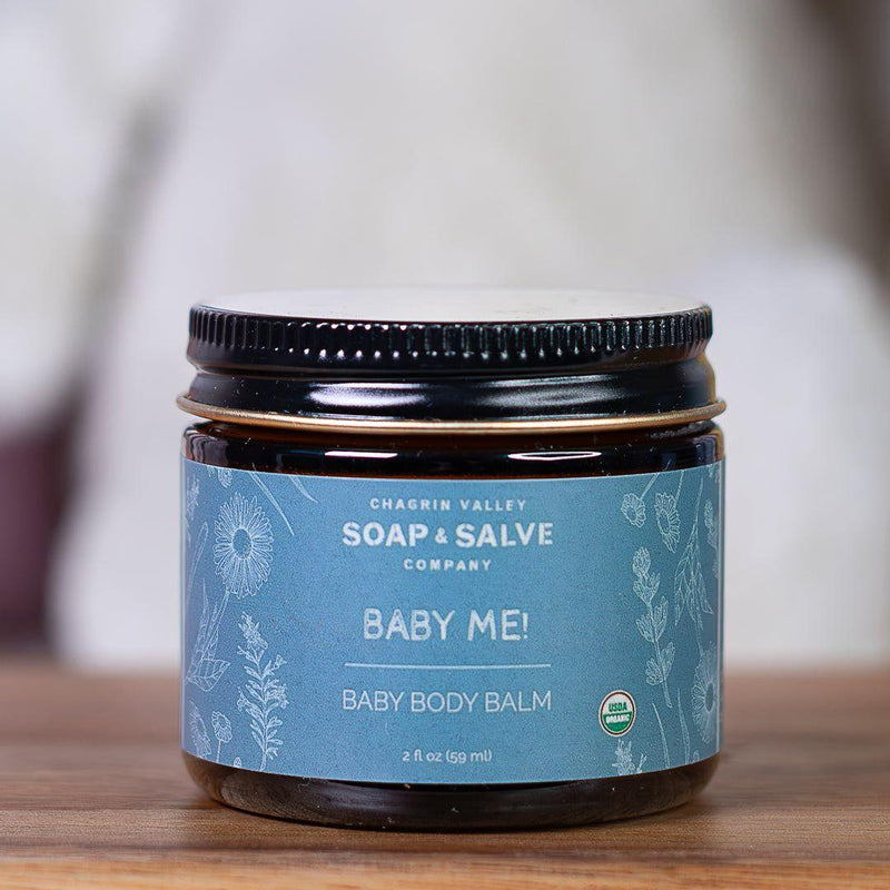 Chagrin Valley Soap & Salve Body Balm: Baby Me! Baby Balm Baby Products Gray 2 fl oz Jar