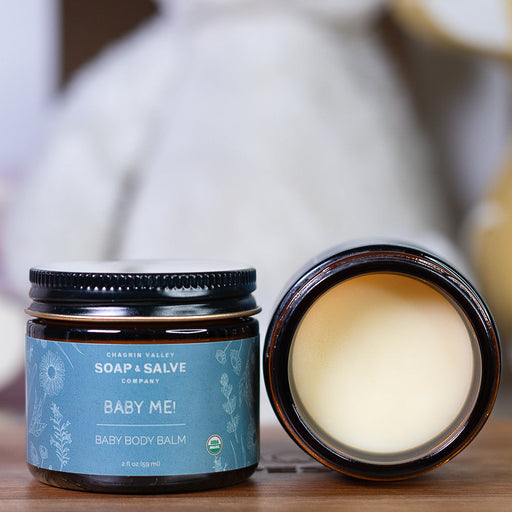 Chagrin Valley Soap & Salve Body Balm: Baby Me! Baby Balm Baby Products Light Gray 2 fl oz Jar