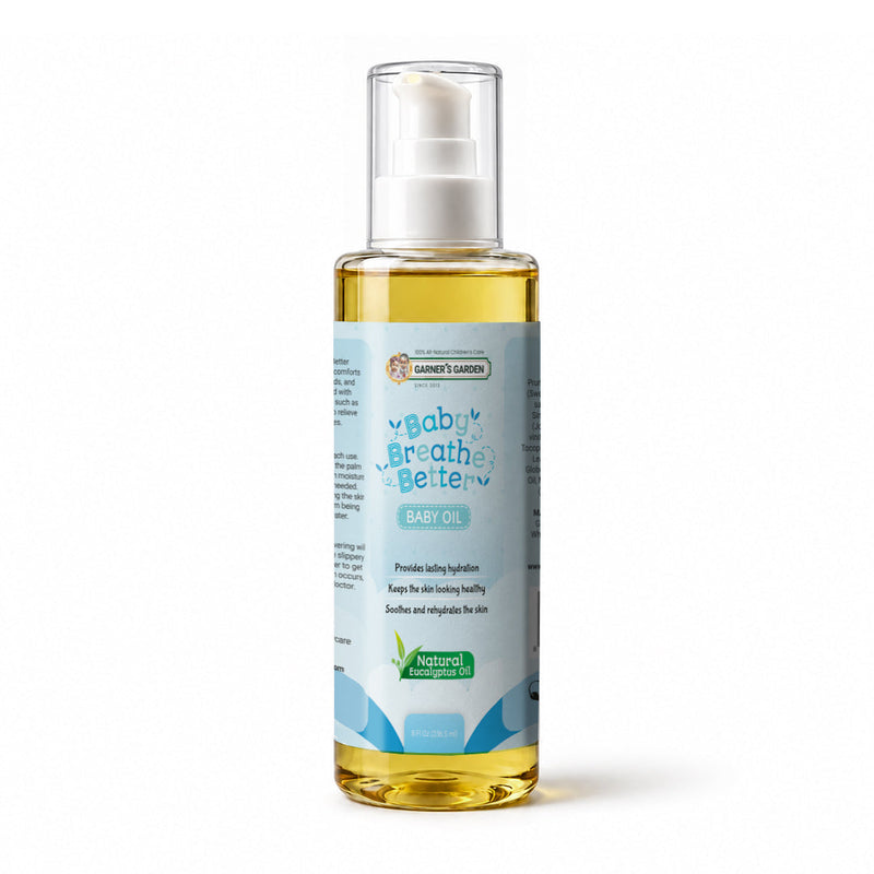 Garner's Garden Breathe Better Baby Oil Baby Care White Smoke Breathe Better Baby Oil 8oz