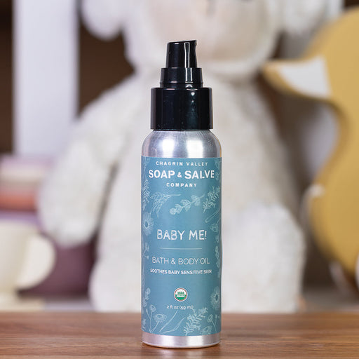 Chagrin Valley Soap & Salve Bath & Body Oil: Baby Me! Unscented Bath & Body Oil Baby Products Light Gray 2 fl oz