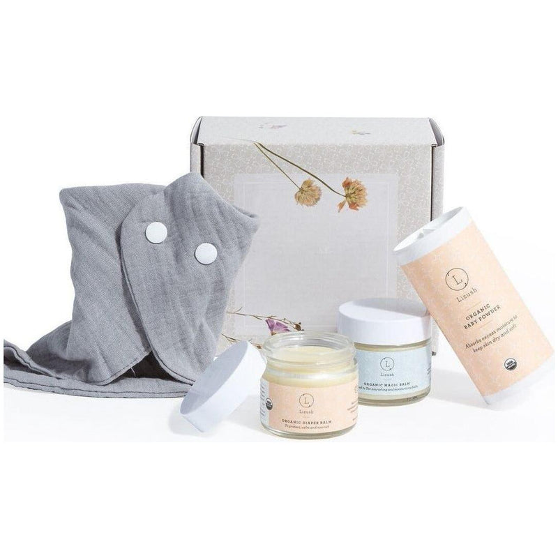 Lizush Organic new baby gift set - welcome little one! Gift set for Her Light Gray No,Yes