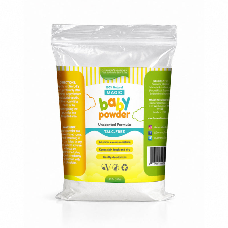 Garner's Garden Natural Baby Powder Baby Care White Smoke Unscented / 5.9oz Refill Pack