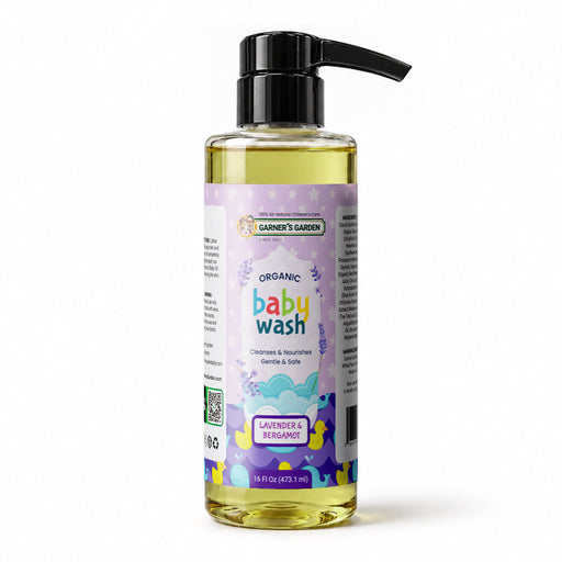 Garner's Garden Natural Organic Baby Wash | Organic Baby Care White Smoke 16 oz Lavender (Large)