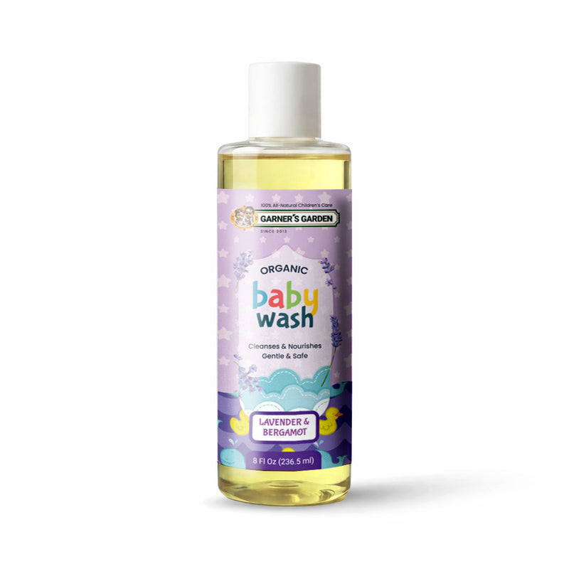 Garner's Garden Natural Organic Baby Wash | Organic Baby Care White Smoke 8 oz Lavender (Recommended)