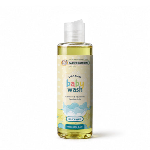 Garner's Garden Natural Organic Baby Wash | Organic Baby Care White Smoke 8 oz Unscented (Recommended)