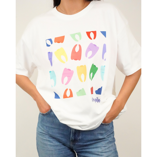 MySmile MySmile Colorful Teeth T-Shirt Antique White XXL