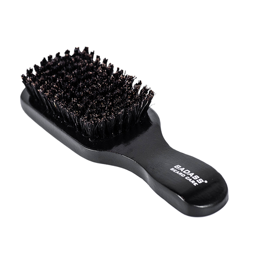 Badass Beard Care Boars Hair Beard Brush with Handle BRUSH Black BABC