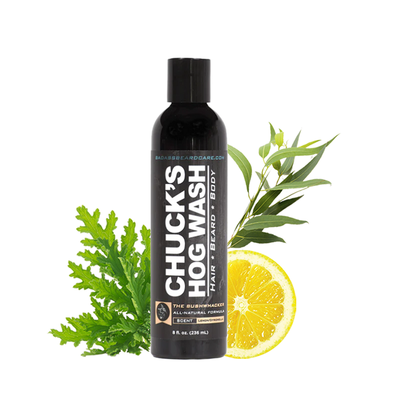 Badass Beard Care Chuck's Hog Wash - The Bushwhacker HOG WASH Dark Olive Green BABC