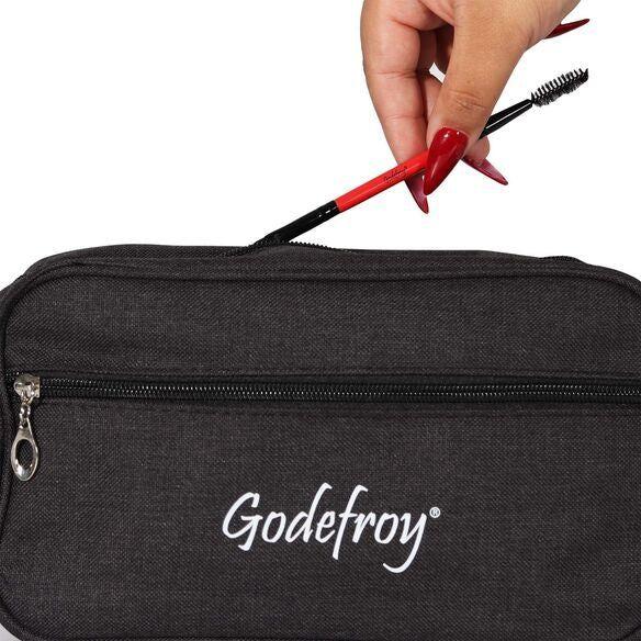 GodefroyBeauty Beauty Tools Bundle With Toiletry Bag Eyebrow brush Dark Slate Gray