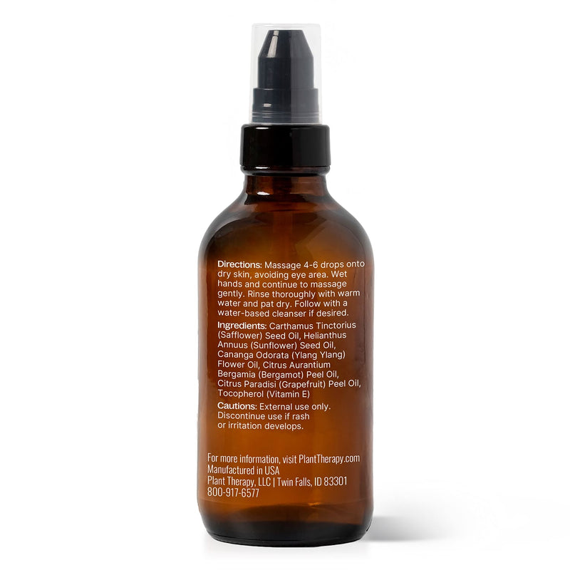 Plant Therapy Balancing Pre-Cleanse Oil Hair & Skin Care White Smoke 4 oz
