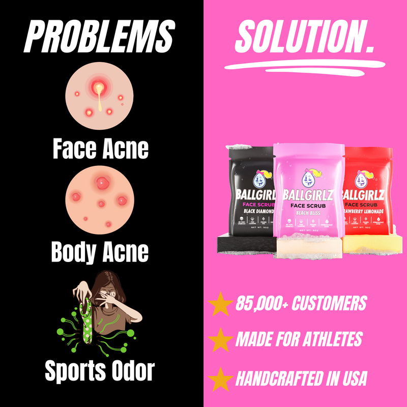 BALLBOYZ Ballgirlz Face Scrub 3 Pack Black