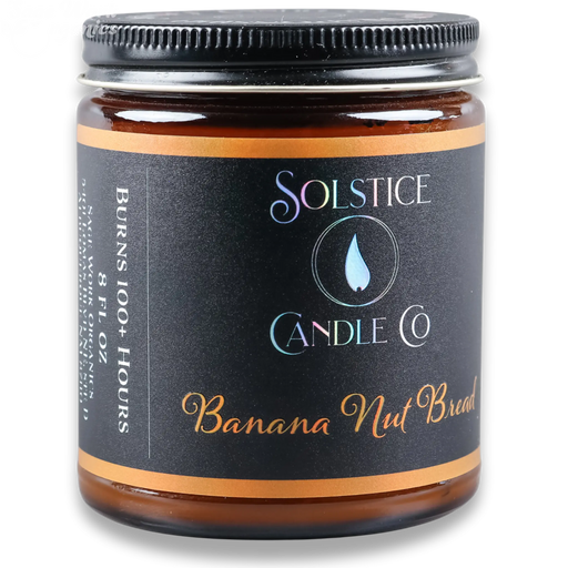 SageWork Organics Banana Nut Bread Candle Scented Candles Black 4oz,8oz