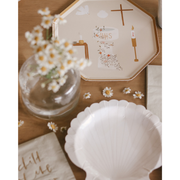 Be A Heart Baptism Luncheon Plates party goods Gray