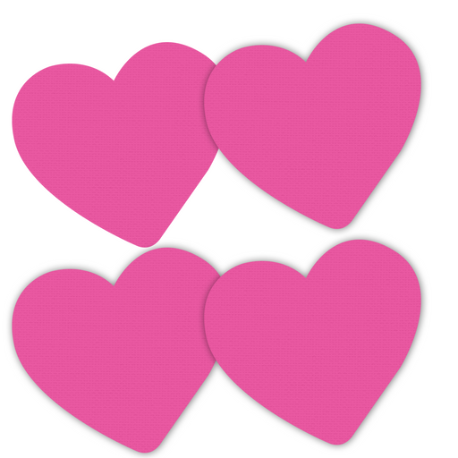 Peelz Pink Fashion Icon Heart Shaped Overpatch Tape - Pump Peelz Patch Medical Tape Pale Violet Red 12-Pack (Set of 12 Patches)