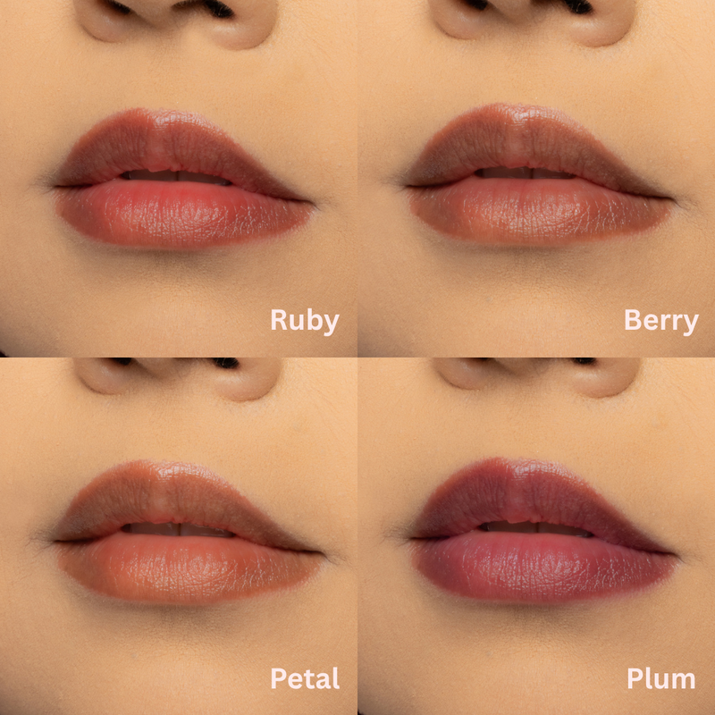 Rude Cosmetics Bare Lips Tinted Lip Balm Lip Balm Tan Bare,Blush,Coral,Rose,Ruby,Berry,Petal,Plum