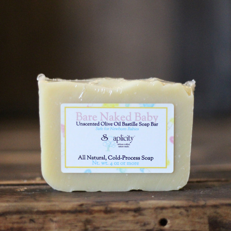 Soaplicity Bare Naked Baby - All-Natural, Unscented Bastille Soap Soap Bar Dark Slate Gray Default Title