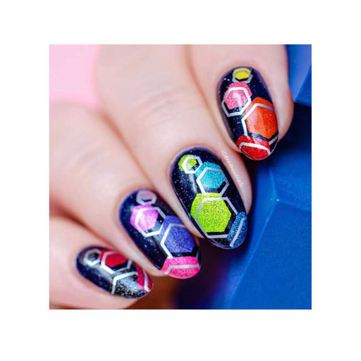 UberChic Beauty Basic Shapes-02 Stamping Plate Midnight Blue