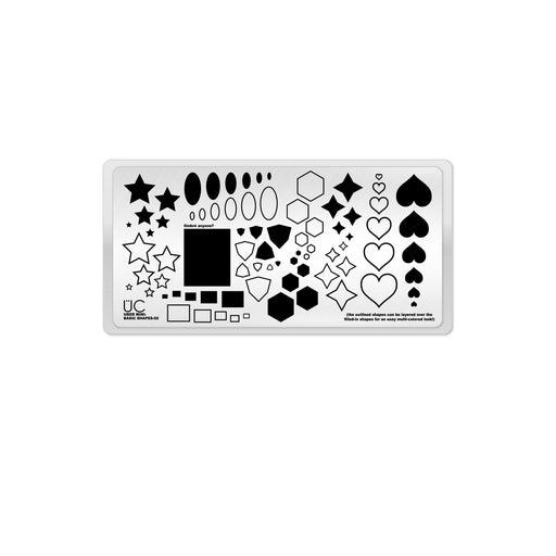 UberChic Beauty Basic Shapes-02 Stamping Plate Black