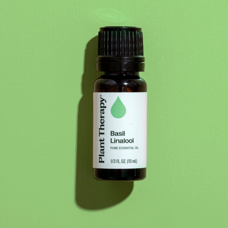 Plant Therapy Basil Linalool Essential Oil Essential Oil Dark Sea Green 10 mL