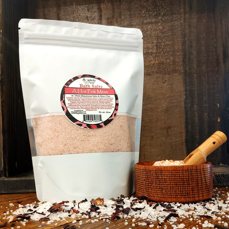 Soaplicity A Hot Pink Mess Bath Salts Bath Salts Light Gray