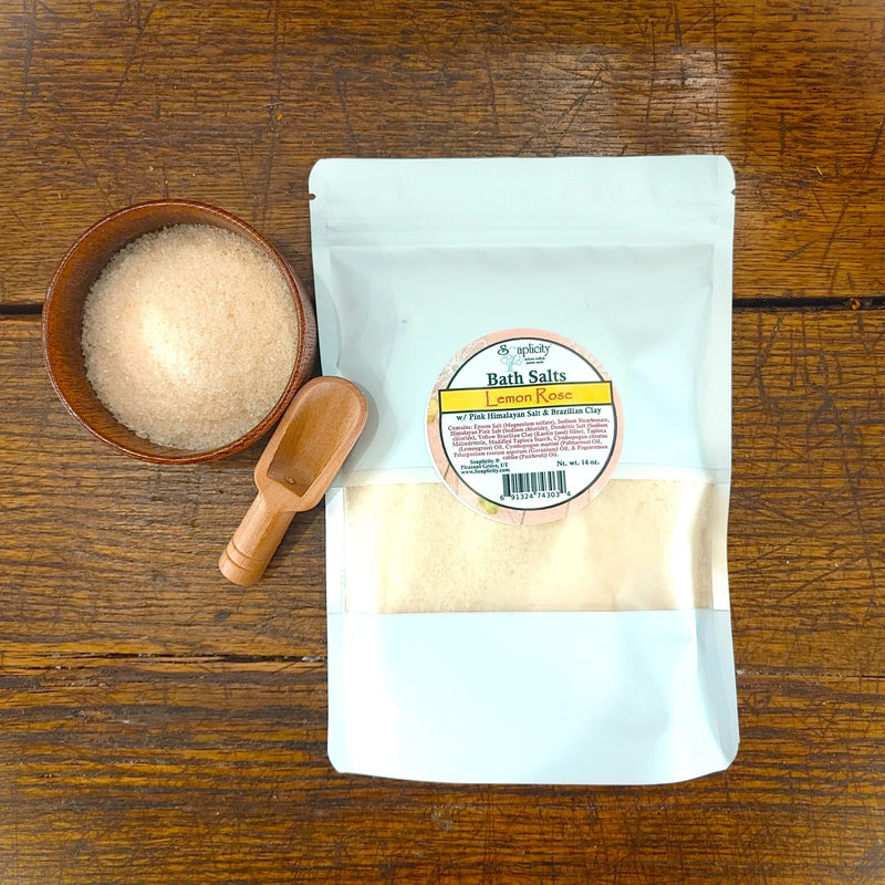 Soaplicity Lemon Rose Bath Salts Bath Salts Saddle Brown