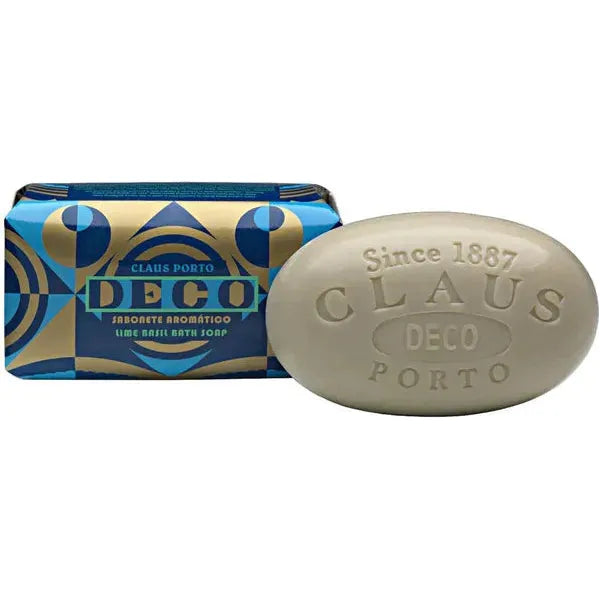 Claus Porto Claus Porto Deco Lime Basil Bath Soap 5.3 oz Bath Soap Slate Gray