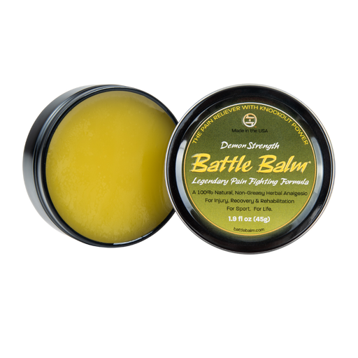 Battle Balm® Battle Balm® - Demon Strength All Natural & Organic Pain Relief Cream Topical analgesic, pain relief ointment, muscle rub Black 0.45 oz.,1.9 oz.,4.25 oz.,8.5 oz.