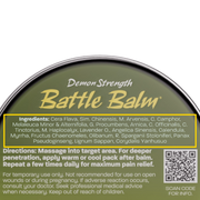 Battle Balm® Battle Balm® - Demon Strength All Natural & Organic Pain Relief Cream Topical analgesic, pain relief ointment, muscle rub Black 0.45 oz.,1.9 oz.,4.25 oz.,8.5 oz.