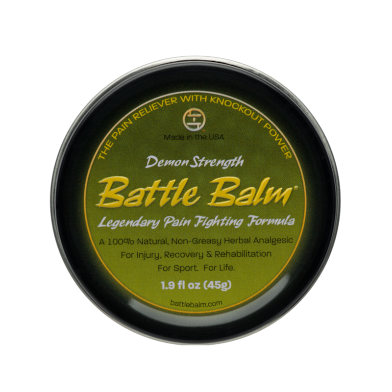 Battle Balm® Battle Balm® - Demon Strength All Natural & Organic Pain Relief Cream Topical analgesic, pain relief ointment, muscle rub Dark Olive Green 1.9 oz.