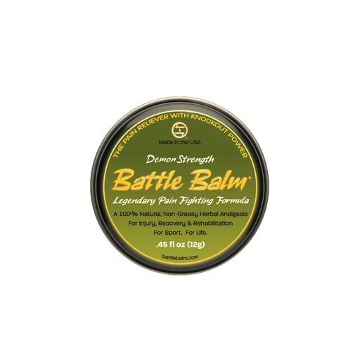 Battle Balm® Battle Balm® - Demon Strength All Natural & Organic Pain Relief Cream Topical analgesic, pain relief ointment, muscle rub Dark Olive Green 0.45 oz.