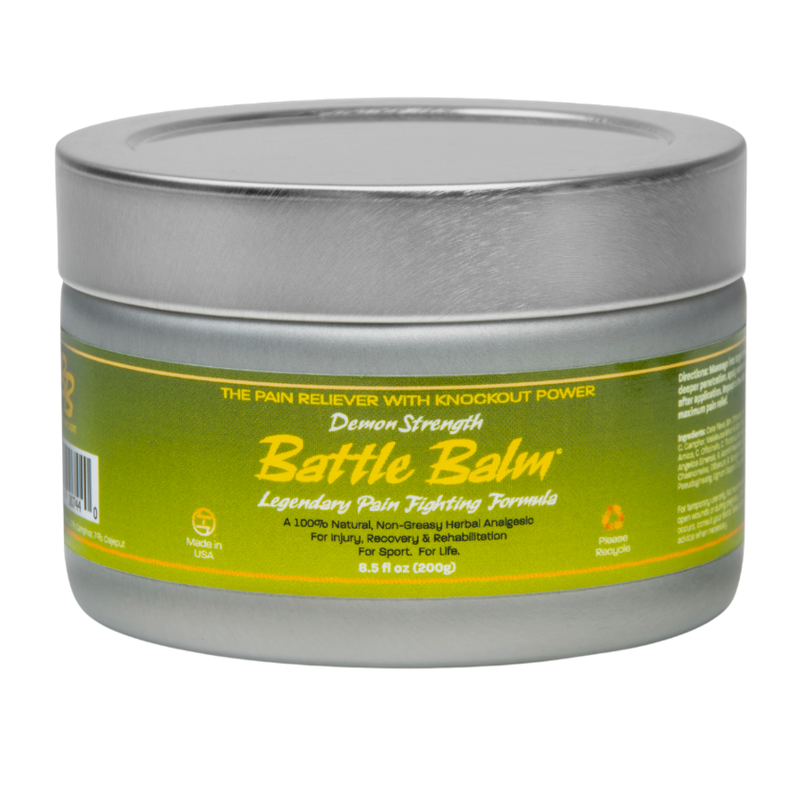 Battle Balm® Battle Balm® - Demon Strength All Natural & Organic Pain Relief Cream Topical analgesic, pain relief ointment, muscle rub Dark Gray 8.5 oz.