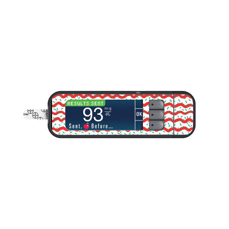 Peelz Christmas Icing Bayer Contour Next Glucometer Sticker - Pump Peelz Peelz/Stickers White Smoke