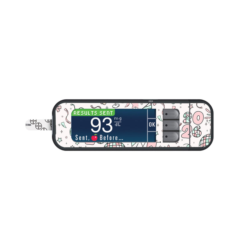 Peelz Cheers to '26 Bayer Contour Next Glucometer Sticker - Pump Peelz Peelz/Stickers White Smoke