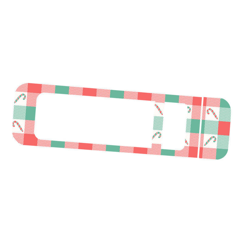 Peelz Peppermint Plaid Bayer Contour Next Glucometer Sticker - Pump Peelz Peelz/Stickers White Smoke