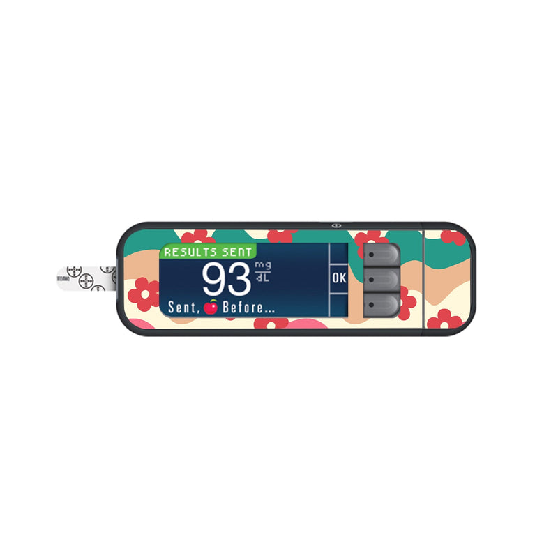 Peelz Retro Noel Bayer Contour Next Glucometer Sticker - Pump Peelz Peelz/Stickers White Smoke