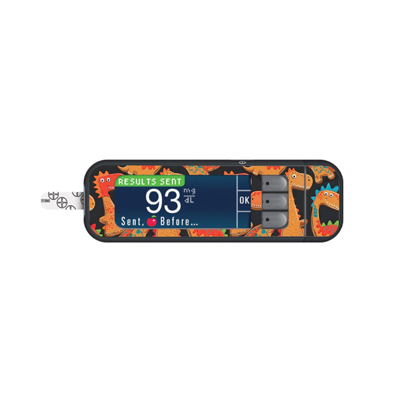 Peelz Jurassic Gingerbread Bayer Contour Next Glucometer Sticker - Pump Peelz Peelz/Stickers White Smoke