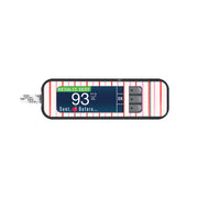 Peelz Peppermint Stripes Bayer Contour Next Glucometer Sticker - Pump Peelz Peelz/Stickers White Smoke