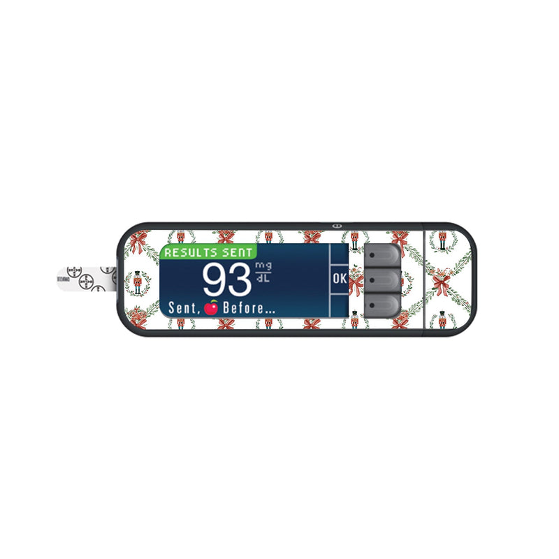 Peelz Nutcracker Noel Bayer Contour Next Glucometer Sticker - Pump Peelz Peelz/Stickers White Smoke