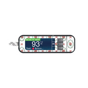 Peelz Poinsettia Parade Bayer Contour Next Glucometer Sticker - Pump Peelz Peelz/Stickers White Smoke