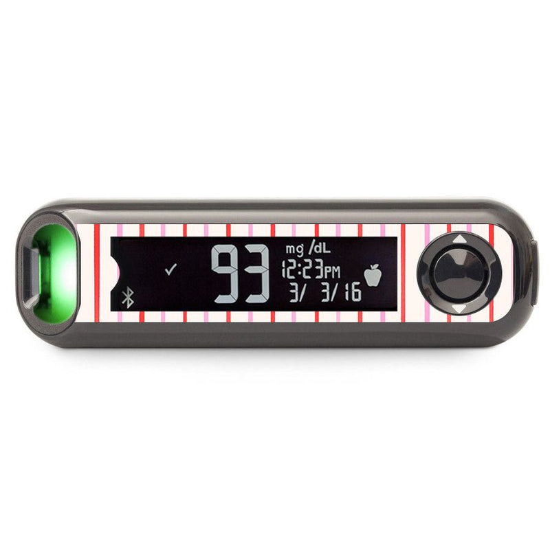 Peelz Peppermint Stripes Bayer Contour© Next One Glucometer Sticker - Pump Peelz Peelz/Stickers Dark Slate Gray