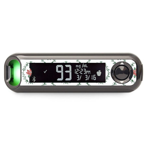 Peelz Poinsettia Parade Bayer Contour© Next One Glucometer Sticker - Pump Peelz Peelz/Stickers Dark Slate Gray