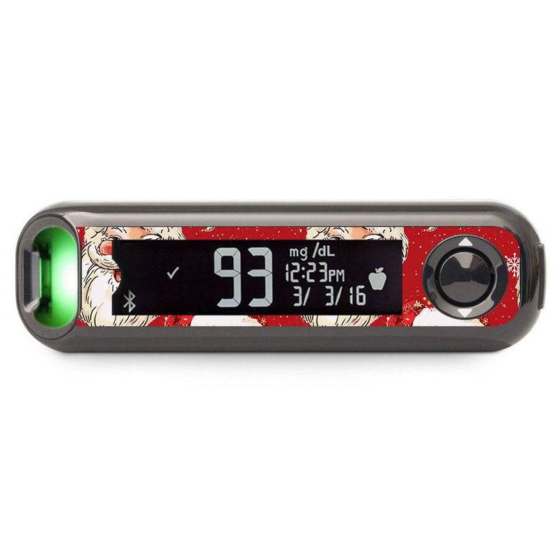 Peelz Jolly Old Saint Nick Bayer Contour© Next One Glucometer Sticker - Pump Peelz Peelz/Stickers Dark Slate Gray