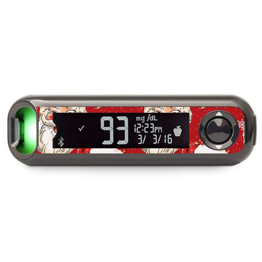 Peelz Jolly Old Saint Nick Bayer Contour© Next One Glucometer Sticker - Pump Peelz Peelz/Stickers Dark Slate Gray