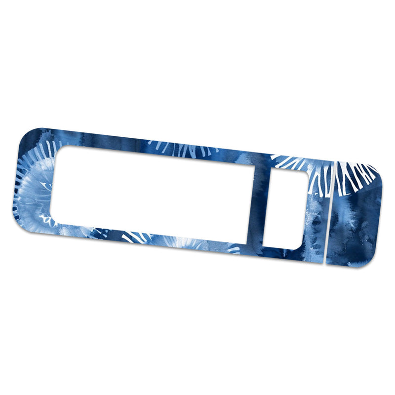 Peelz Monochrome Blue Tie Dye Sticker for Bayer Contour Next Glucometer Peelz/Stickers White Smoke
