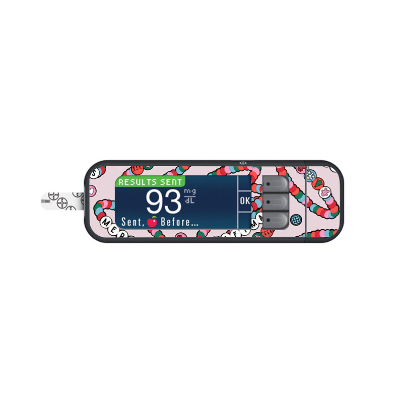 Peelz Merry Swiftmas Sticker for Bayer Contour Next Glucometer Peelz/Stickers White Smoke