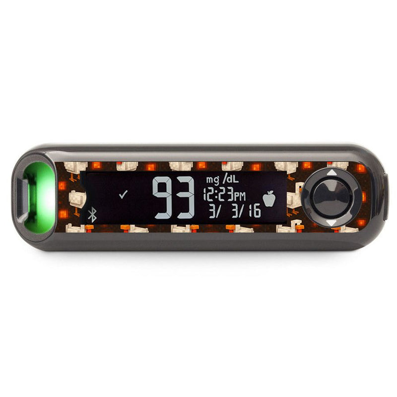Peelz Inferno Chicken Bayer Contour© Next One Glucometer Sticker - Pump Peelz Peelz/Stickers Black