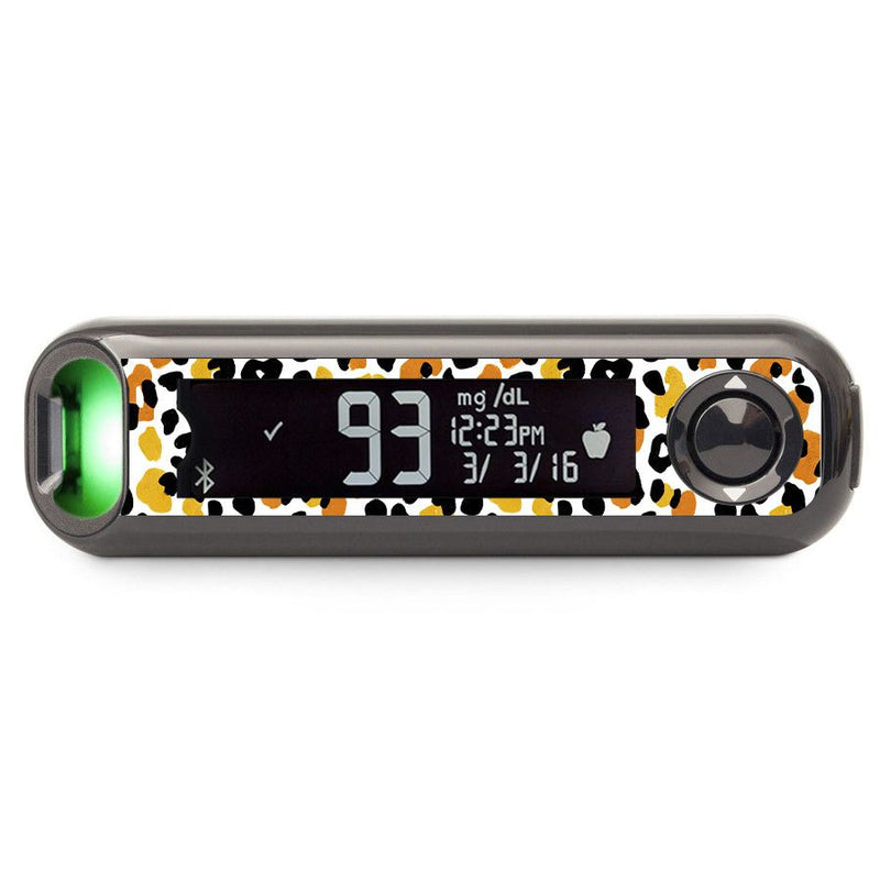 Peelz Golden Leopard Bayer Contour© Next One Glucometer Sticker - Pump Peelz Peelz/Stickers Dark Slate Gray